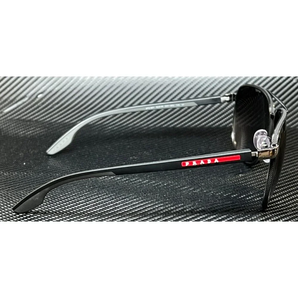 Prada Polarized Men's Black Sunglasses